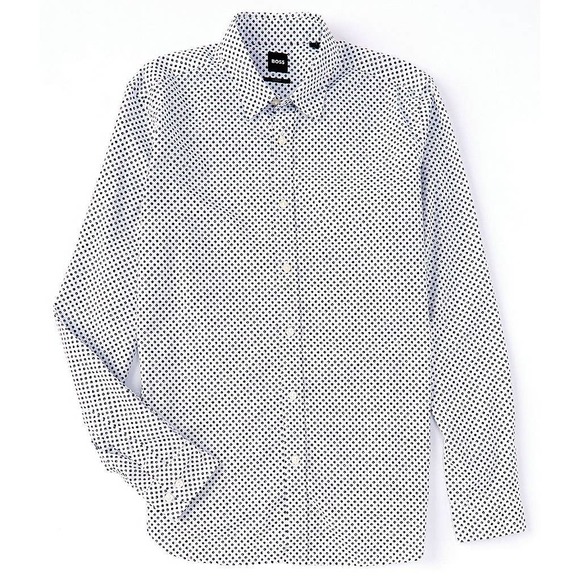 BOSS Slim-Fit Roger Long-Sleeve Printed Woven Shirt(XL) - Picture 1 of 1